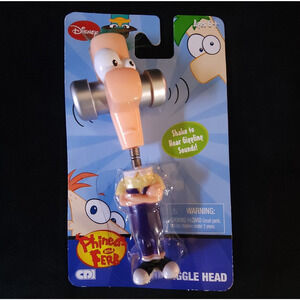 Rare Phineas And Ferb Disney XD Ferb Giggle Gabble Shake Head New 2010 Toy